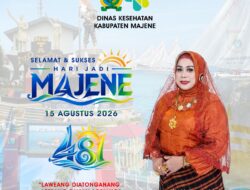Kepala Dinas Kesehatan Majene Dra. Hj. Yuliani, M.Adm.Pemb Mengucapkan “Selamat Hari Jadi Kabupaten Majene ke-481”