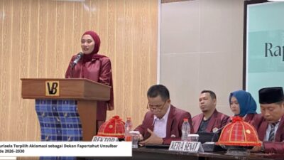 Terpilih Secara Aklamasi, Dr. Nurlaela Ditetapkan Sebagai Dekan Fapertahut Unsulbar Periode 2026–2030